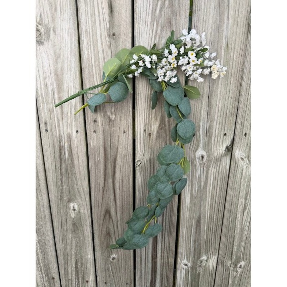 Farmhouse Boho Unbranded Eucalyptus Wildflower Swag OS Green White Floral Decor
